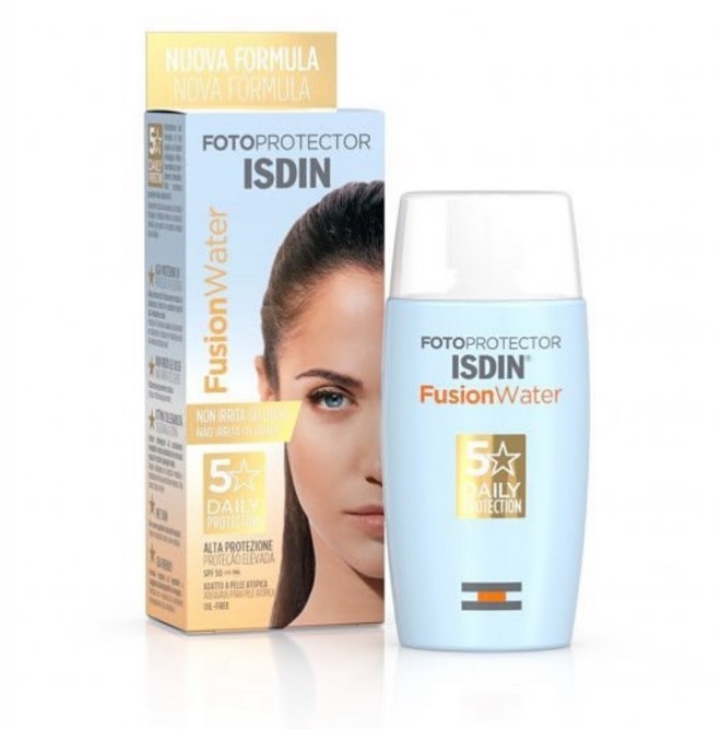 ISDIN, Fotoprotector Fusionwater Chemical Sunscreen SPF 50+ Oily to Combination Skin ازيدين، واقي شمس كيميائي للبشرات الدهنية و المختلطة 